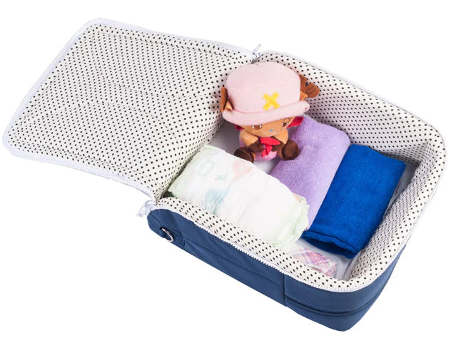 2-in-1 Portable Mommy Bag and Folding Baby Bed