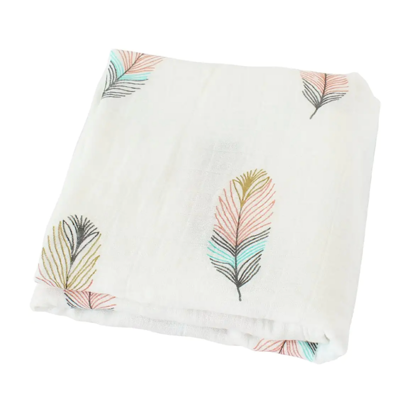 Organic Cotton Swaddle Baby Blanket with Nature Print