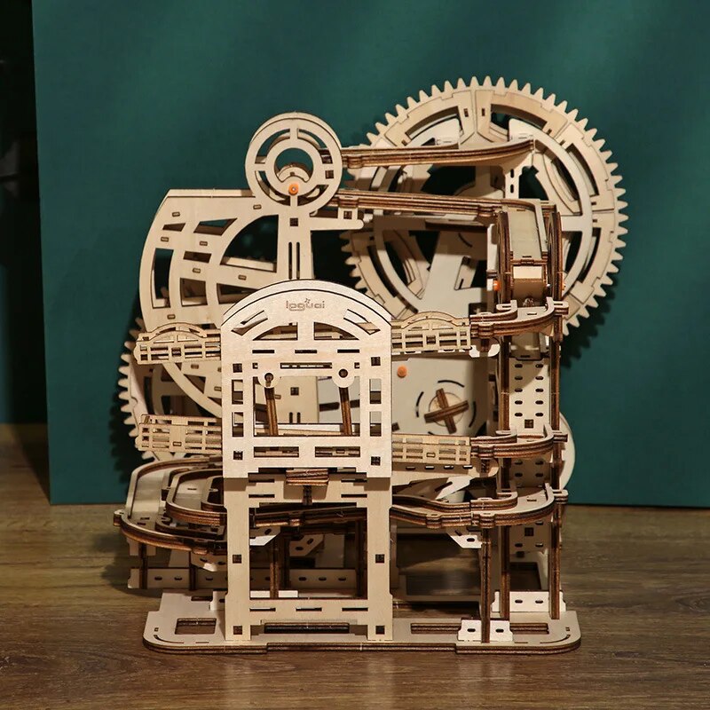 3D Wooden Jigsaw Puzzle Marble Run Toy