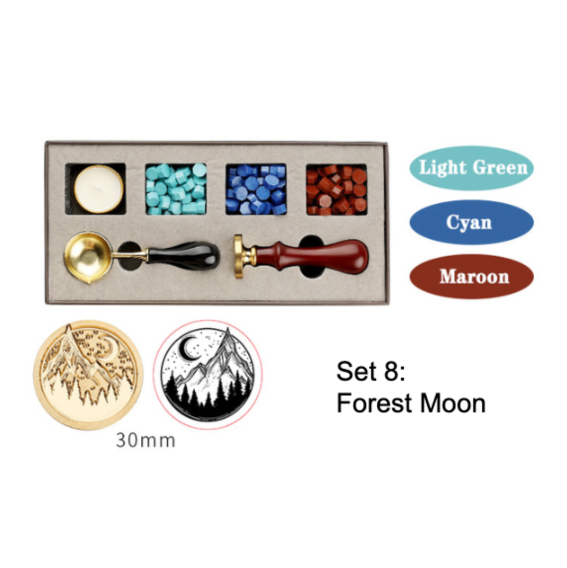 Introducing the DIY Wax Seal Gift Box Kit! Unleash your creativity with this 6-piece set that includes everything you need to craft your own elegant wax seals. Whether it's for weddings, stationery, craft gifts, invitations, or any DIY project, this kit is a must-have for enthusiasts looking to add a personal touch to their creations.