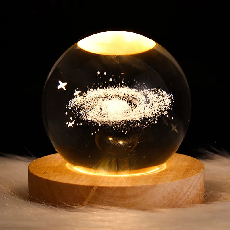 Outer Space Crystal Ball Night Light 3D Table Lamp