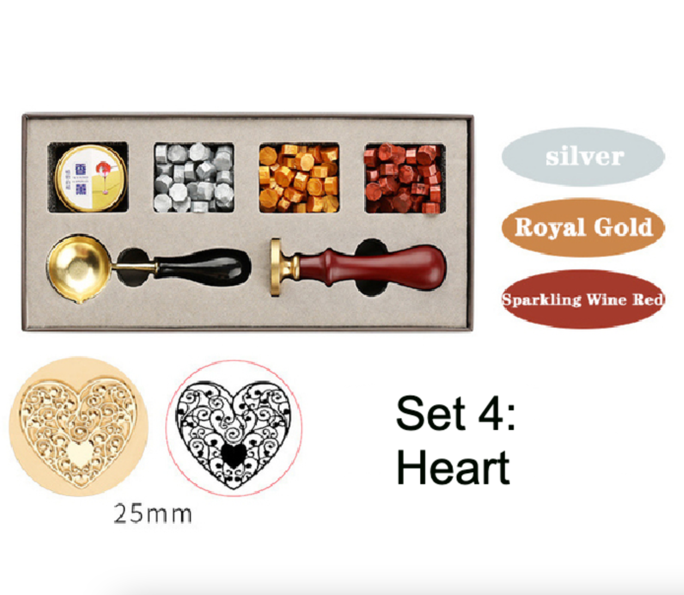 Introducing the DIY Wax Seal Gift Box Kit! Unleash your creativity with this 6-piece set that includes everything you need to craft your own elegant wax seals. Whether it's for weddings, stationery, craft gifts, invitations, or any DIY project, this kit is a must-have for enthusiasts looking to add a personal touch to their creations.