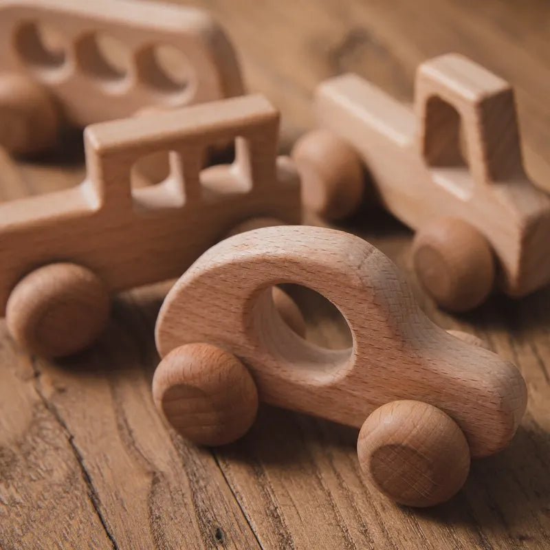 Wooden Montessori Toy Baby Teether