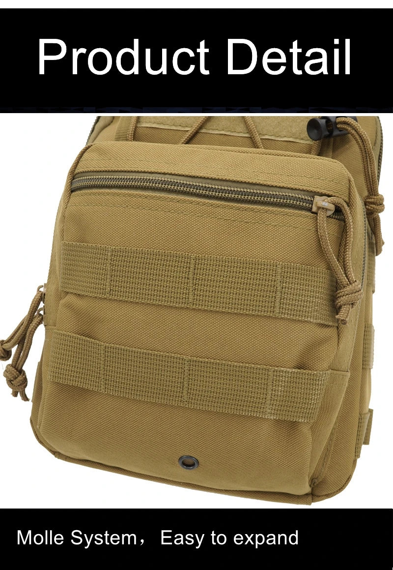 Mens Tactical Backpack Crossbody Soft Shoulder Sling Bag