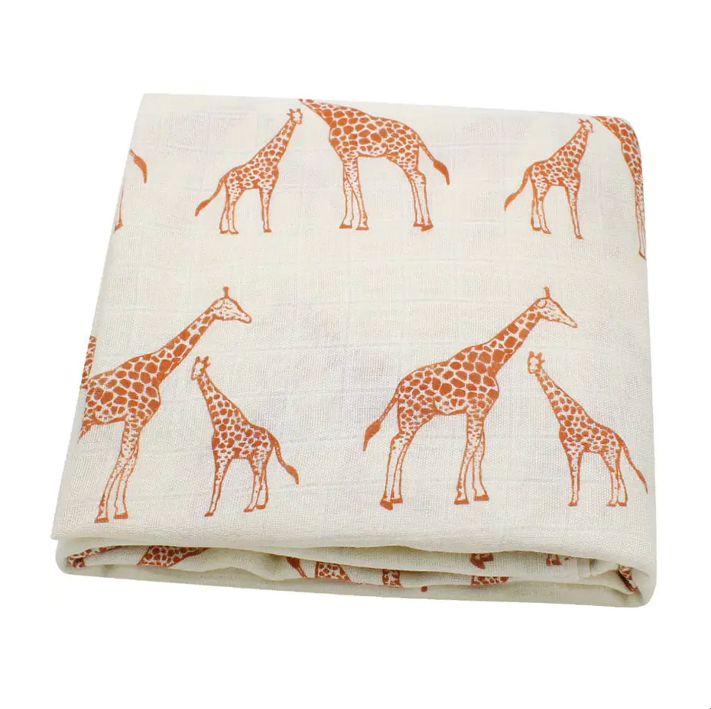 Organic Cotton Swaddle Baby Blanket with Nature Print