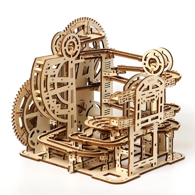 3D Wooden Jigsaw Puzzle Marble Run Toy