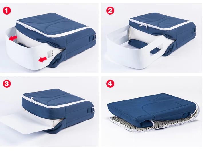 2-in-1 Portable Mommy Bag and Folding Baby Bed