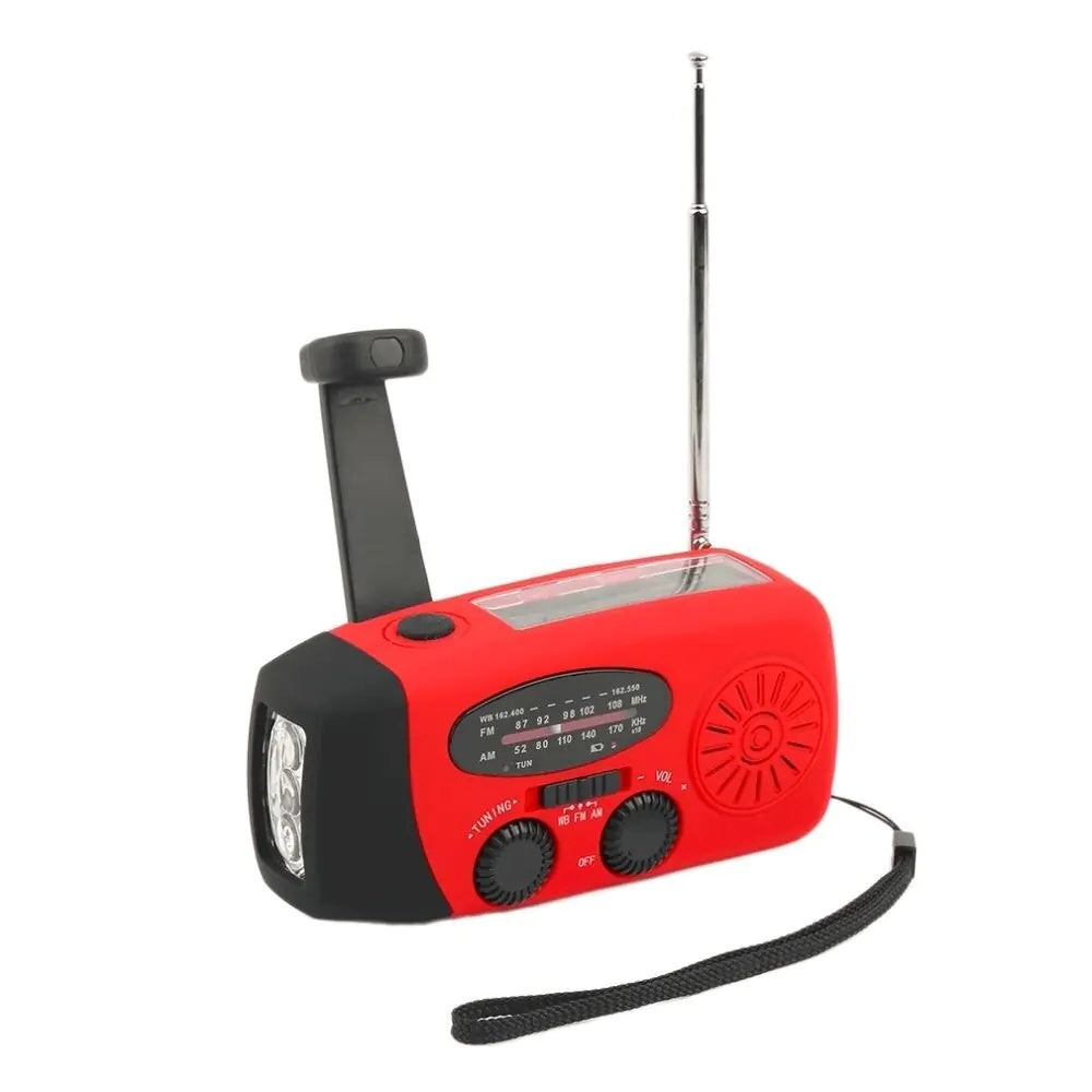 Portable Emergency Solar Hand Crank Radio LED Flashlight