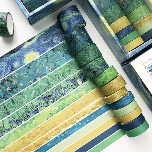 12-Piece Vintage Washi Tape Set for DIY Decor