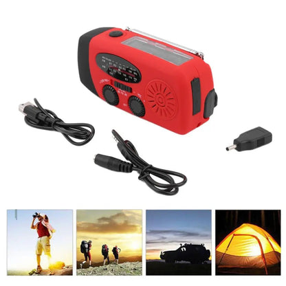 Portable Emergency Solar Hand Crank Radio LED Flashlight