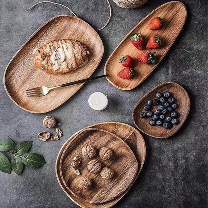 Natural Wood Tableware Set
